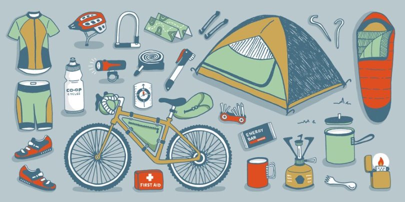 echipament necesar pedalare cu rucsac in spate